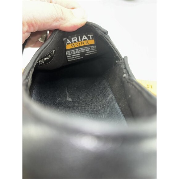 Ariat Women's Work Shoes Black Leather Size 8.5C Slip On - Picture 8 of 9